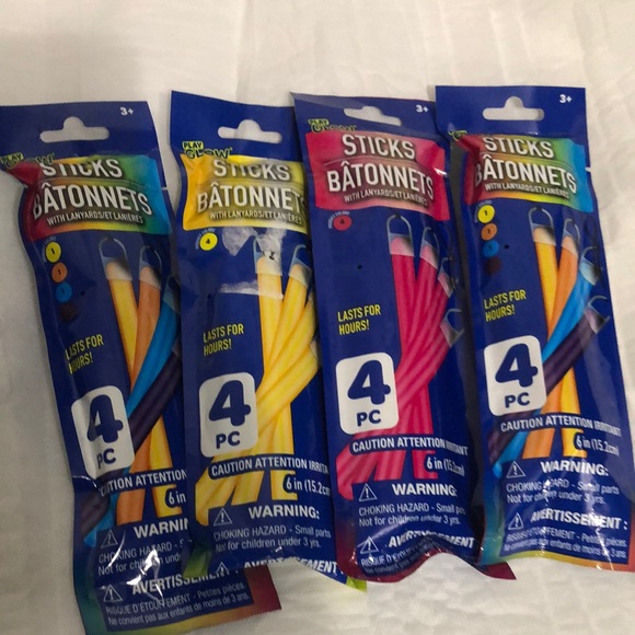 Other - Multi-Color Glow Sticks - 4 Pack of 4